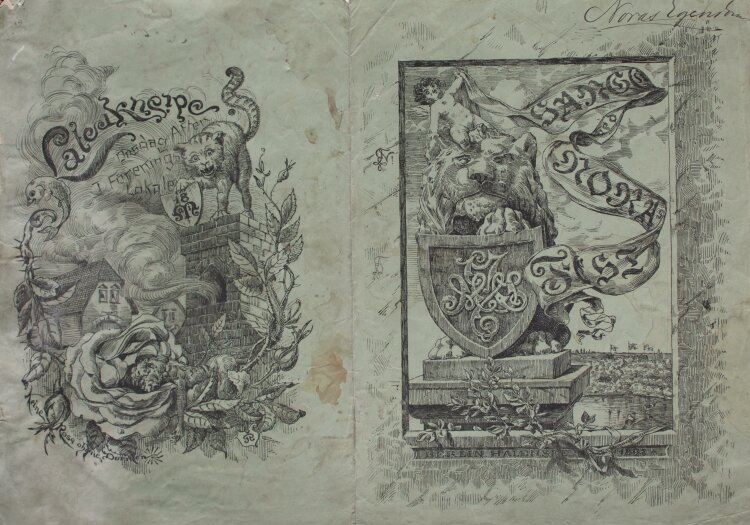 Unbekannt - Umschlagentwurf Sange Noras Fest - 1887 -...