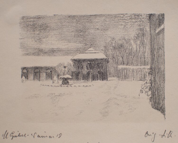 Margarethe Geibel - Orangerie im Winter - 1918 - Lithografie