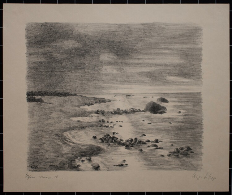 Margarethe Geibel - Strand, Ostsee - 1918 - Lithografie