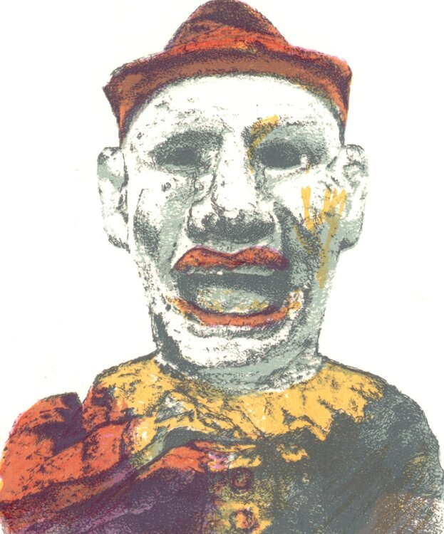 Reiner Schwarz - Mein amerikanischer Freund - 2003 - FarbLithografie