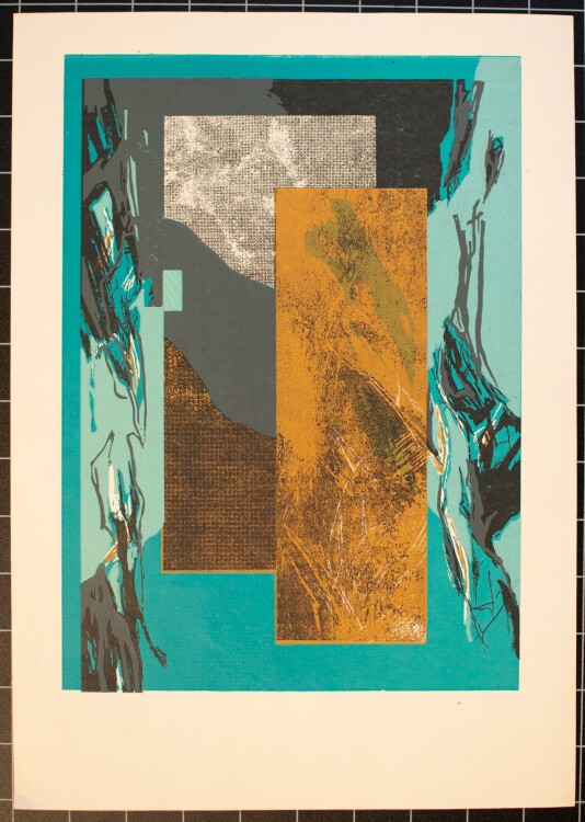 Hermann Theis - Flachen und Texturen - um 1990 - Lithografie