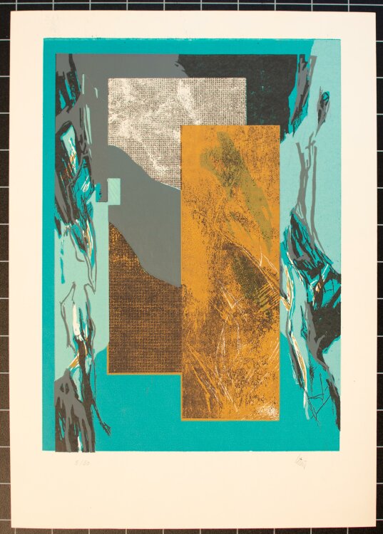 Hermann Theis - Flachen und Texturen - um 1990 - Lithografie
