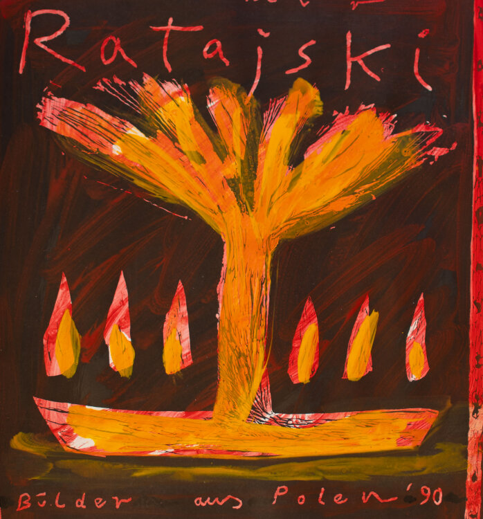 Slawomir Ratajski - Abstrakte Komposition mit Baum - 1990...