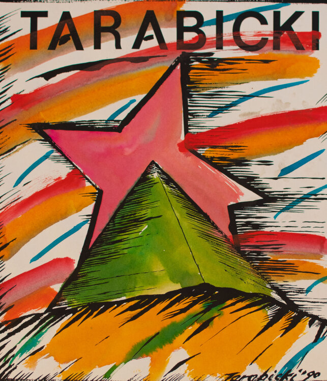 Przemyslaw Cerebiez-Tarabicki - Stern - 1990 - Aquarell auf Offsetdruck