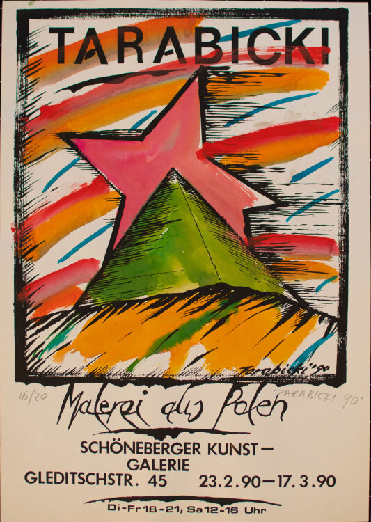 Przemyslaw Cerebiez-Tarabicki - Stern - 1990 - Aquarell auf Offsetdruck