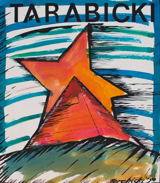 Przemyslaw Cerebiez-Tarabicki - Stern - 1990 - Aquarell auf Offsetdruck