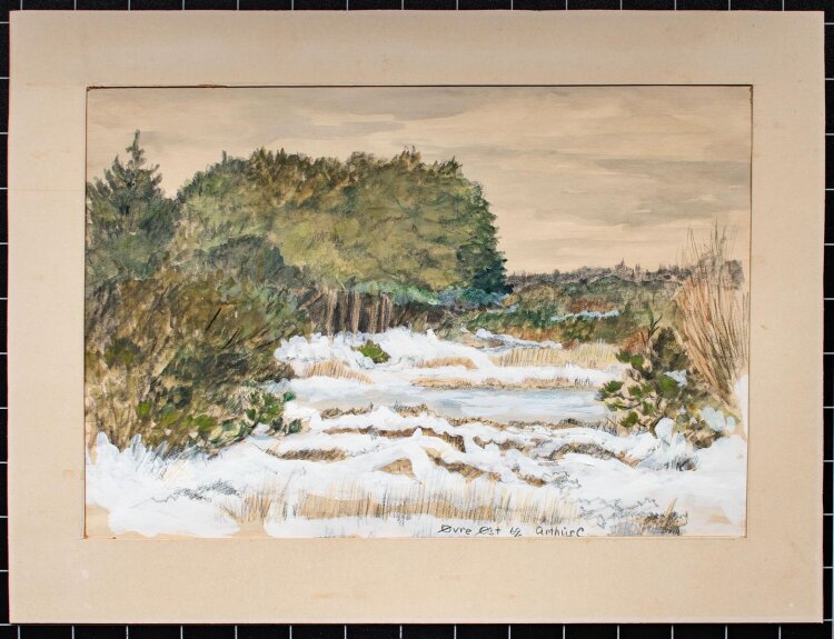 Unbekannt - Øvre Øst - Gouache - 1969