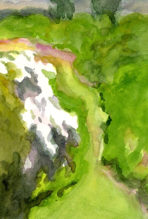Karl-Heinz Schäfer - Wasserfall - 2001 - Aquarell