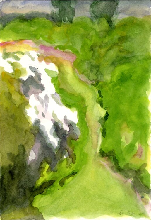 Karl-Heinz Schäfer - Wasserfall - 2001 - Aquarell