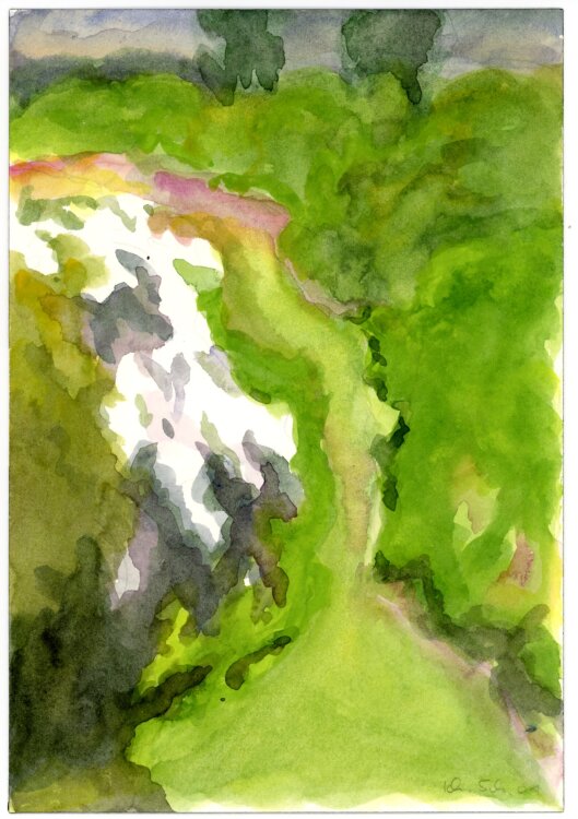 Karl-Heinz Schäfer - Wasserfall - 2001 - Aquarell