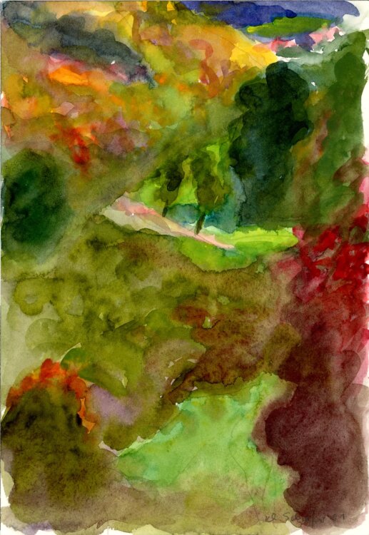 Karl-Heinz Schäfer - Herbstlandschaft - 2001 - Aquarell