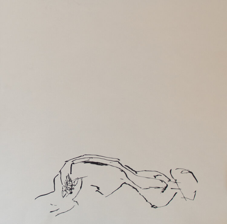 Matthias Maedebach Frauenakt liegend Abstrakt Original Offsetdruck 1993 7/20
