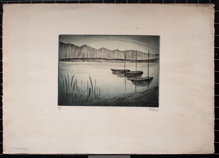 Unbekannt - am Hornberger See - Radierung - 1927