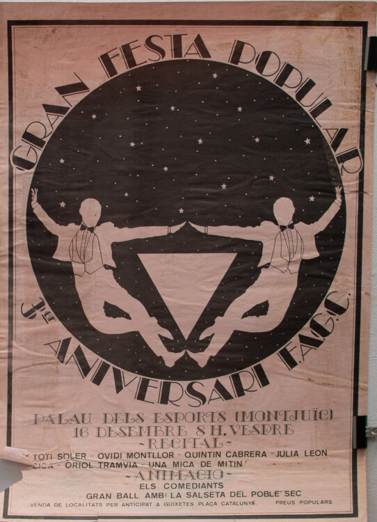 - Feierplakat Gran Festa Popular 3e Aniversari Preus Populars Catalunya - 1930er Jahre - Plakat