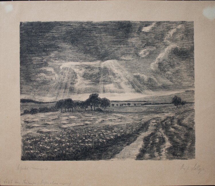 Margarethe Geibel - Landschaft in Thüringen - 1916 - Lithografie
