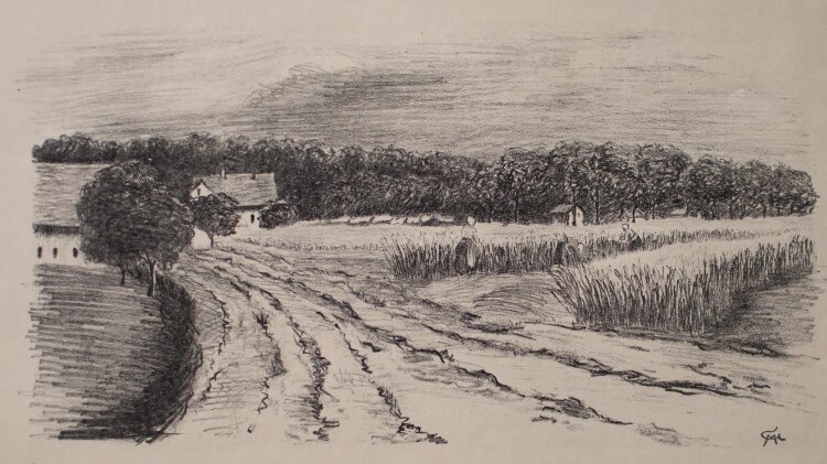 Margarethe Geibel - Ernte in Berka, Thüringen - 1914 - Lithografie