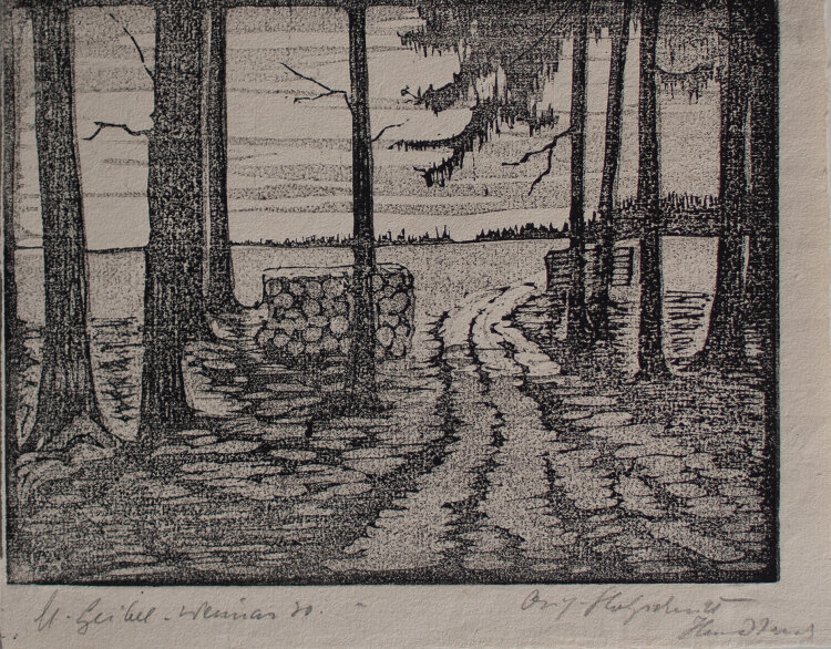 Margarethe Geibel - Waldlichtung 2, Landschaft in...