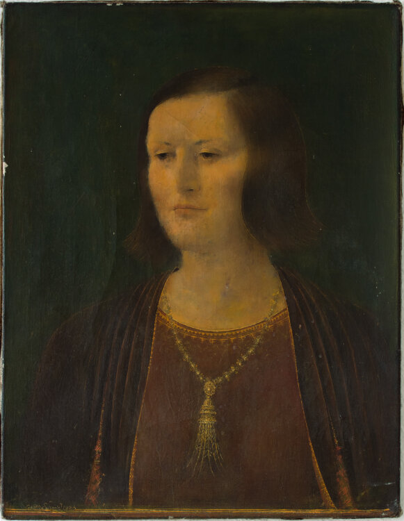 Willi Schmid - Frauenporträt Margarethe Schmid (Ehefrau des Künstlers) - 1933 - Öl auf Leinwand