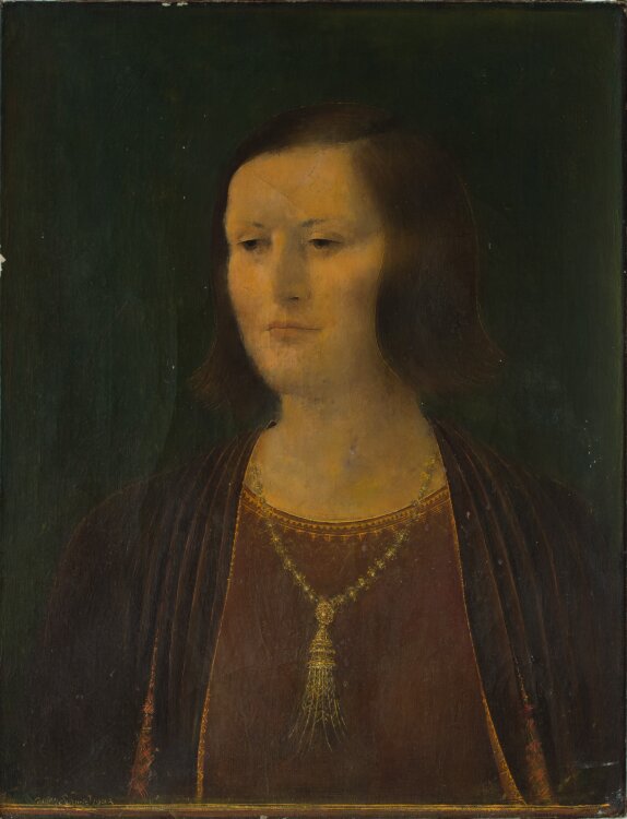 Willi Schmid - Frauenporträt Margarethe Schmid (Ehefrau des Künstlers) - 1933 - Öl auf Leinwand