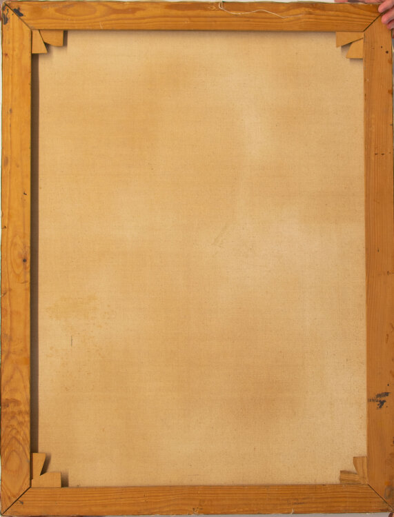 Willi Schmid - Frauenporträt (Ruth Siller?) mit Art déco Kette - 1935 - Öl auf Leinwand