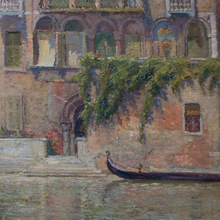 Carl Weiss - Palazzo in Venedig - o.J. - Öl auf Malpappe