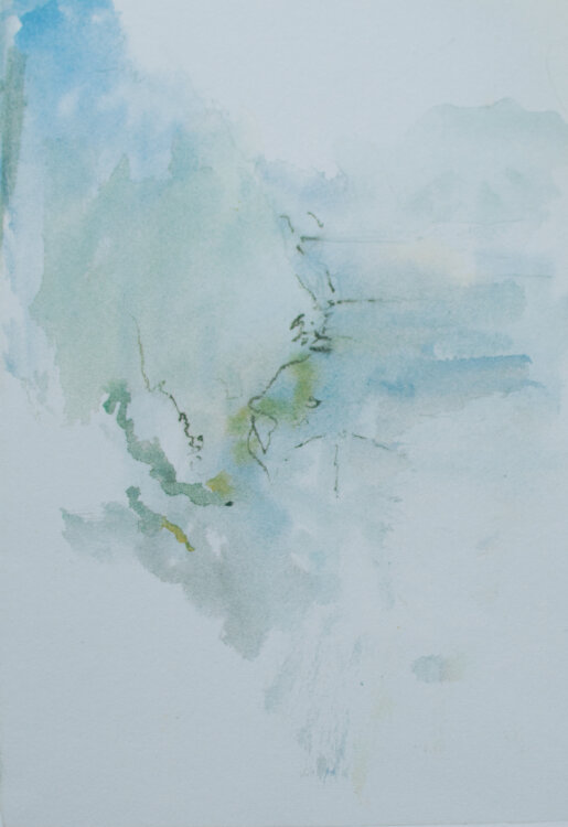 Thomas Kohl - Abstrahiertes Flußlandschaft - 2007 - Farblithografie