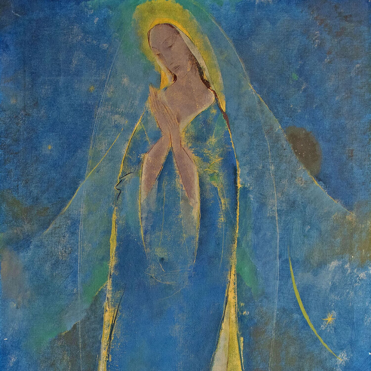 Willi Schmid - Betende Madonna - Um 1925 - Ölmalerei