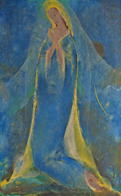 Willi Schmid - Betende Madonna - Um 1925 - Ölmalerei