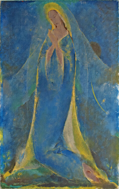 Willi Schmid - Betende Madonna - Um 1925 - Ölmalerei