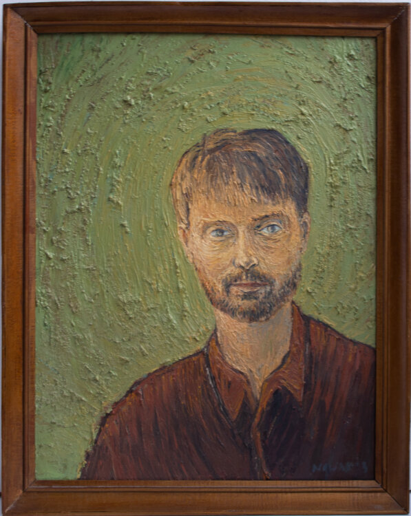 Pawel Nowak - Männerporträt, Der Gallerist - 1993 - Malerei