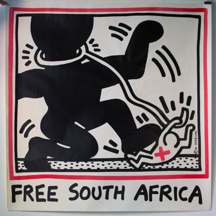 Keith Haring - Free South Africa - 1989 - Offset Lithographie