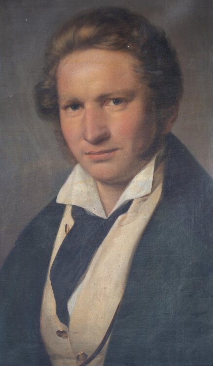 unbekannt - Männerporträt, Biedermeier - um 1830 - Öl auf Leinwand
