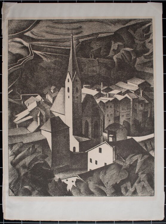 Alexander Kanoldt - Kirche II, Stadtansicht - 1922 -...