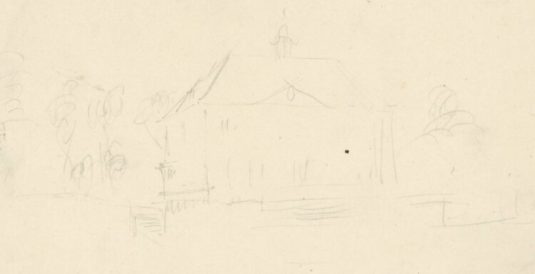 Willi Schmid - Ansicht Hausfassade, Skizze - o.J. - Bleistift