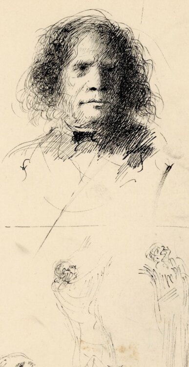 Willi Schmid - Figurenstudie, Porträt - o.J. - Tusche
