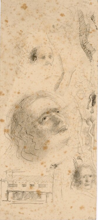 Willi Schmid - Kopfstudien, Körperstudien - o.J. - Bleistift, Tusche