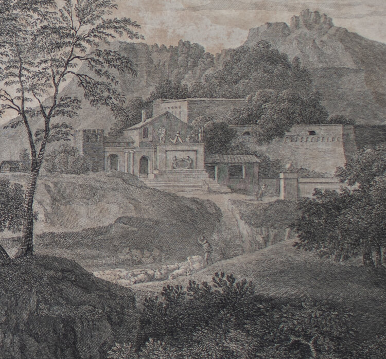 Matthias Gottfried Eichler - Südliche Landschaft mit Bettler - o.J. - Kupferstich