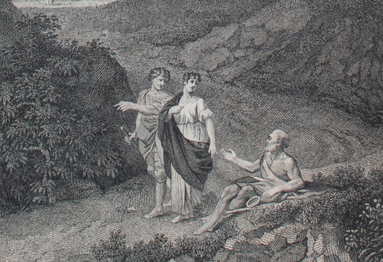 Matthias Gottfried Eichler - Südliche Landschaft mit Bettler - o.J. - Kupferstich
