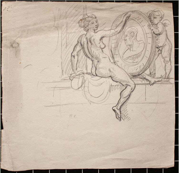 Wilhelm Wohlgemuth - Figurenskizzen - Bleistiftzeichnung - o. J.