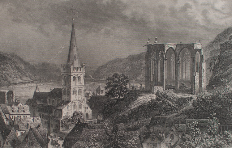 Friedrich Foltz - Bacharach, Rheinland Pfalz - um 1850 -...