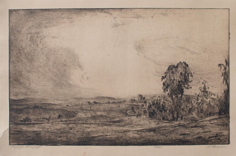 Artur Henne - Landschaft - o.J. - Radierung
