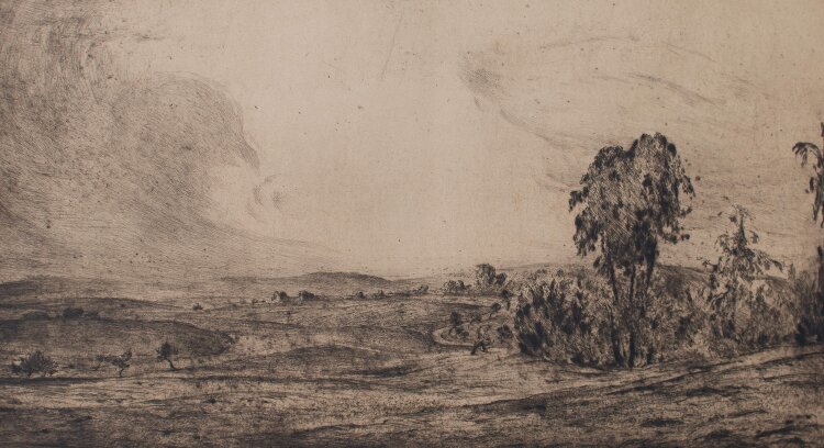 Artur Henne - Landschaft - o.J. - Radierung