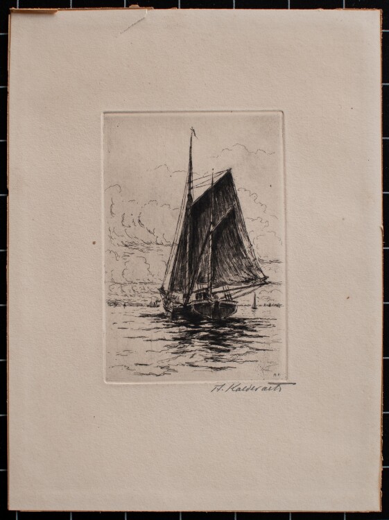 A. Kalderaith - Segelboot - o.J. - Radierung