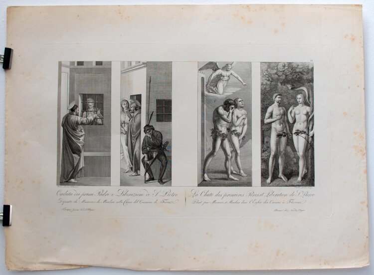 Carlo Lasinio - Befreiung von St. Peter und Vertreibung von Adam und Eva - 1800-1849 - Kupferstich