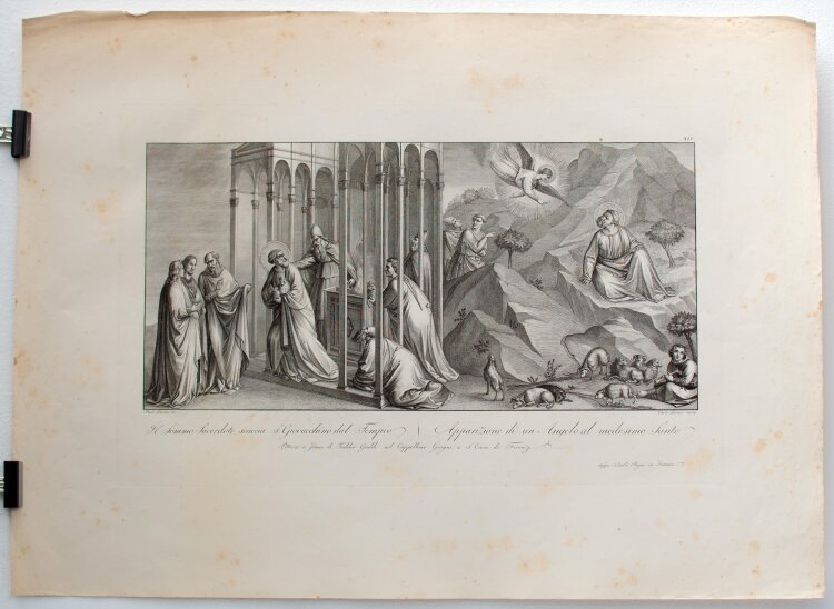 Carlo Lasinio - Der Hohepriester vertreibt den Hl. Joachim aus dem Tempel - 1800-1849 - Kupferstich
