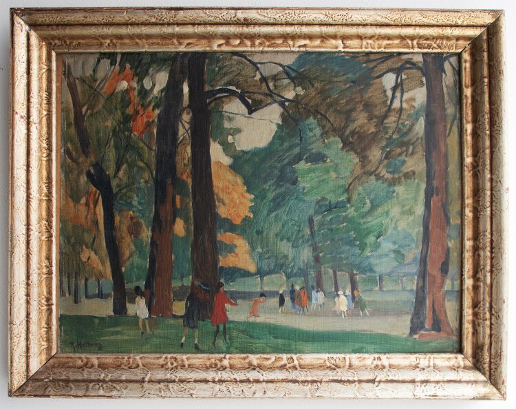 Rudolf Hellwag - Kensington Gardens - 1917 - Öl auf...