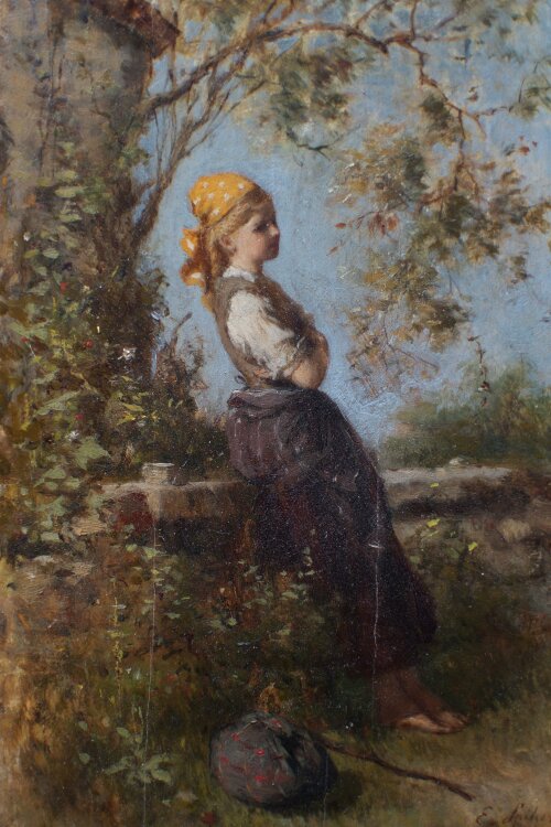 Emanuel Spitzer - Mädchenporträt - 1875 -...