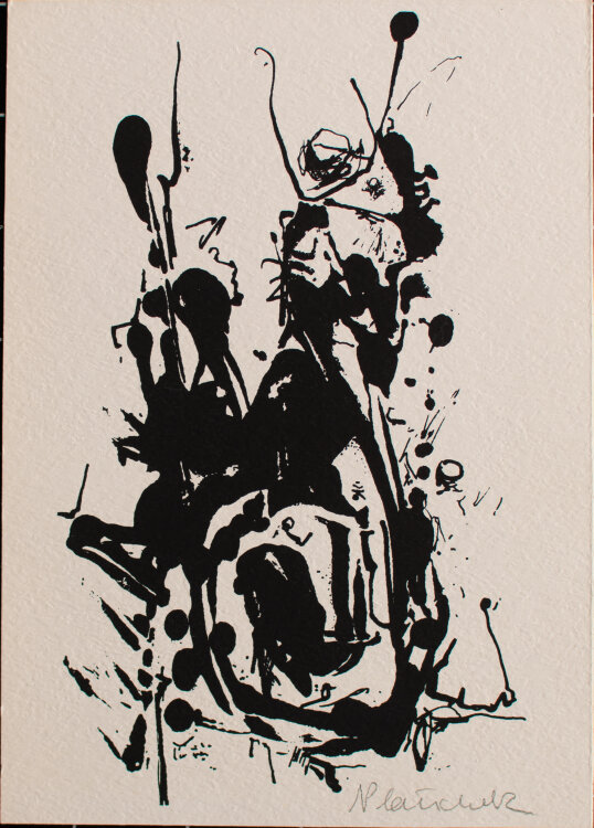 Hans Platschek - Steinigung der Nacht - 1960 - Serigraphie