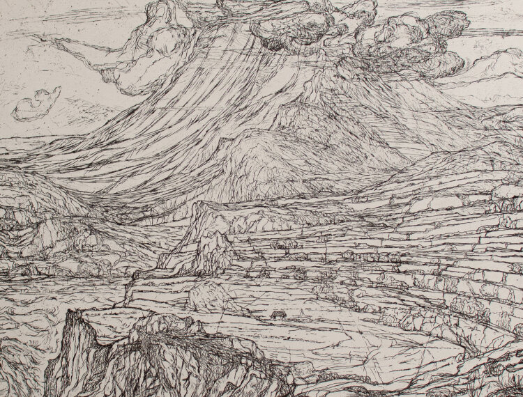 Paul Eliasberg - Zarte Berglandschaft - o.J. - Radierung