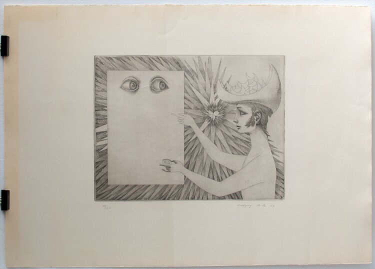 Wolfang Hutter - Der Augenmaler - 1963 - Kupferstich